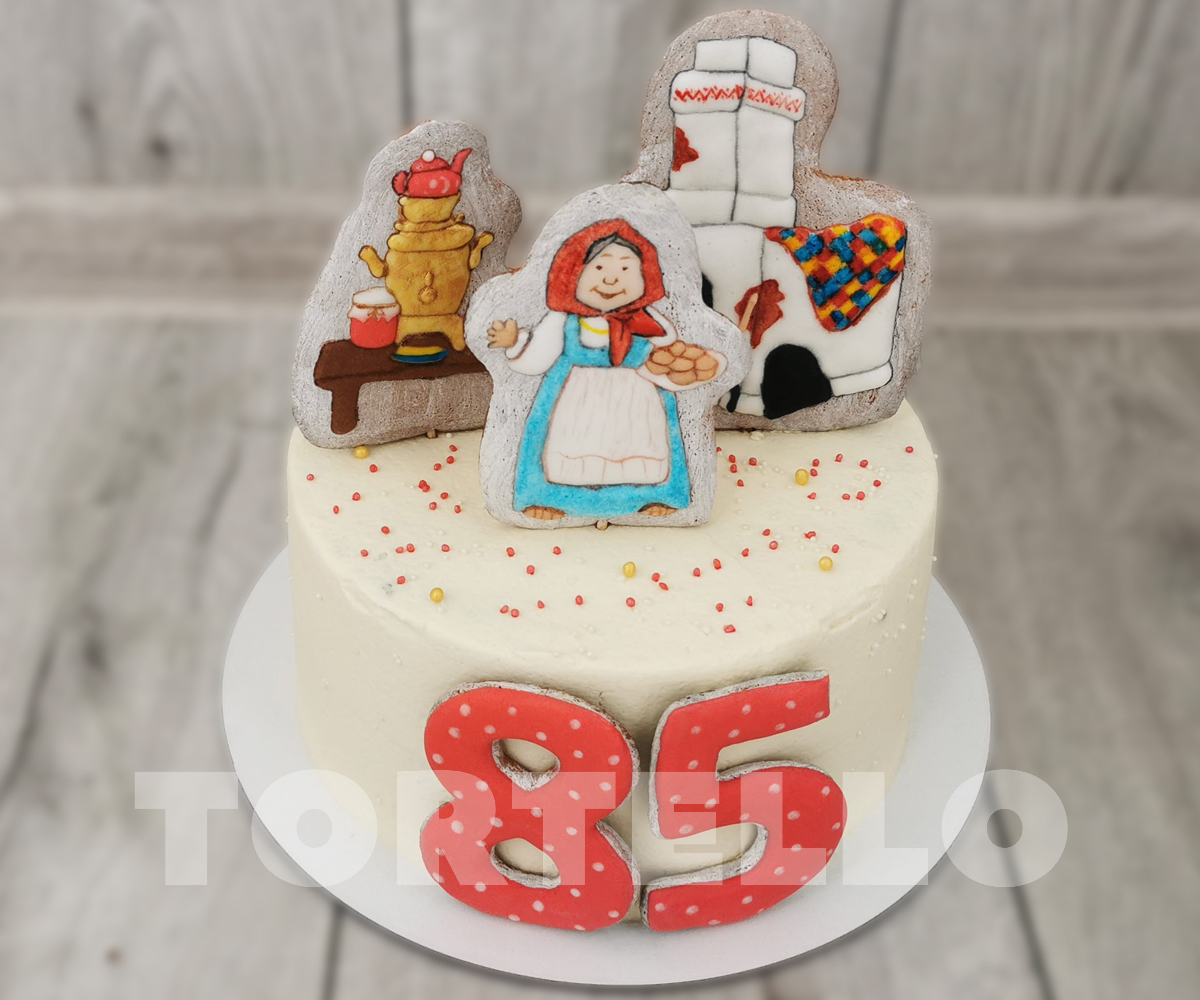Торт любій бабусі на ювілей «85»