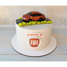 Торт с машиной Фиат (Fiat)