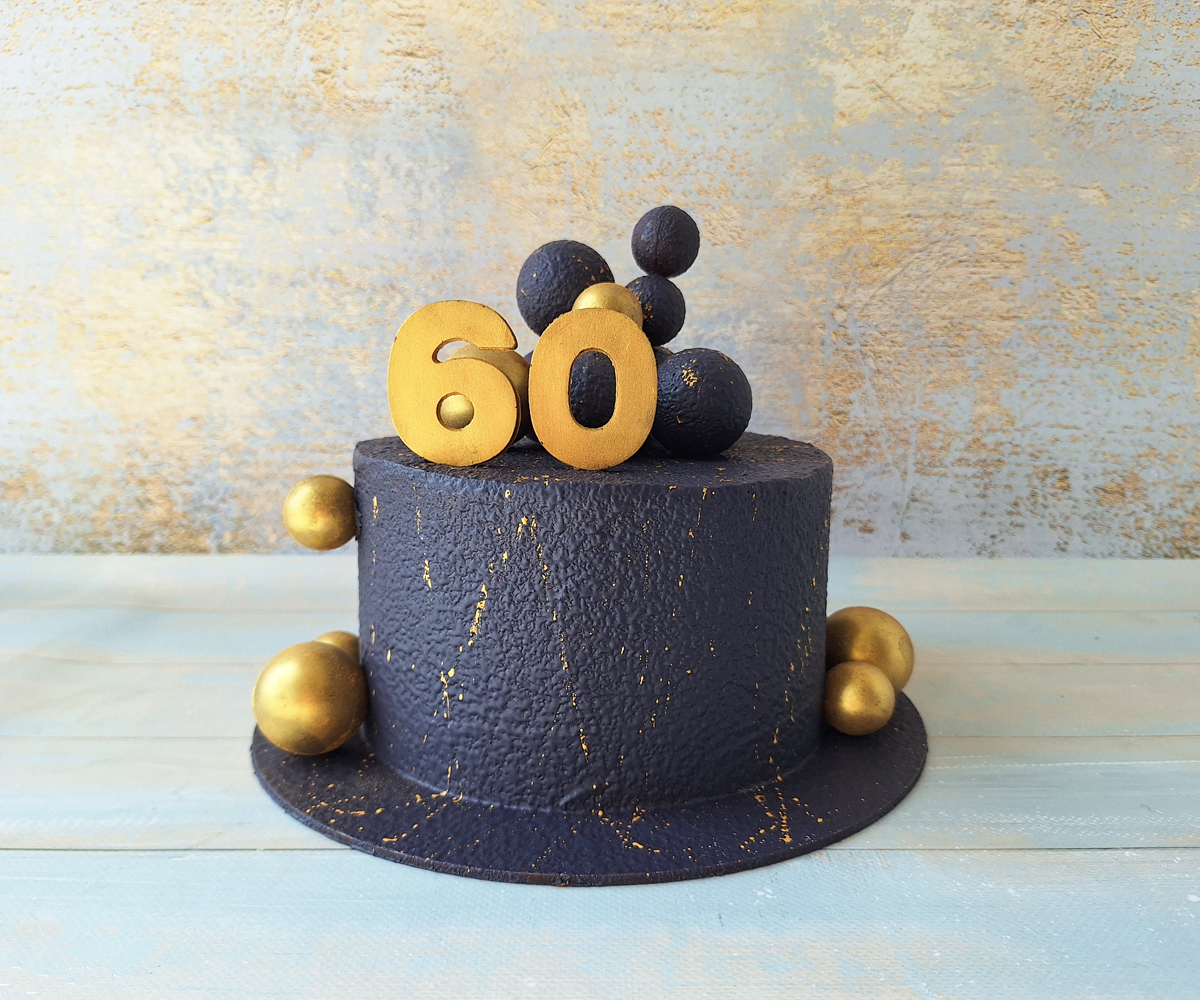 Торт із кульками №3 на ювілей 60 років